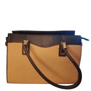 Elegant Black and Tan Women's Handbag
